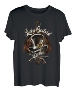 Biker-Gift - Lucky Bastard Hipster Rockabilly Steampunk T-Shirt