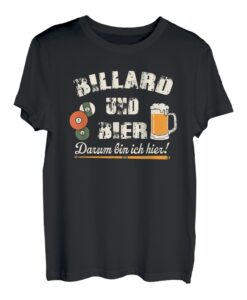 Billard Und Bier Spruch Billardspieler Billiard Zubehör T-Shirt