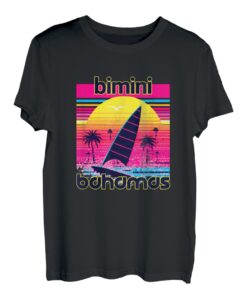 Bimini Retro 80er Jahre Style Souvenir Strand T-Shirt