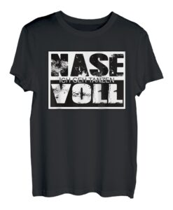 Black White Party Techno Rave Feier Spruch - Nase Voll T-Shirt