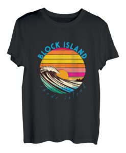 Block Island Retro 1980er Jahre Stil Rhode Island Beach T-Shirt