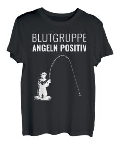 blutgruppe angeln positiv T-Shirt