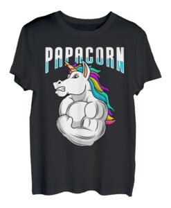 Bodybuilding Papa Papacorn Einhorn Sport Papa T-Shirt