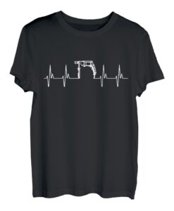 Bohrmaschine EKG Herzschlag - Handwerker Heimwerker Werkzeug T-Shirt