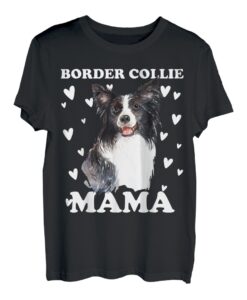 Border Collie Mama Mom zum Muttertag Mutter Hundemama T-Shirt