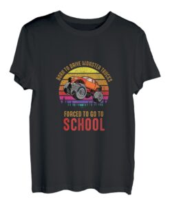 Born To Drive Monster Trucks Back To School Retro Kostüm T-Shirt