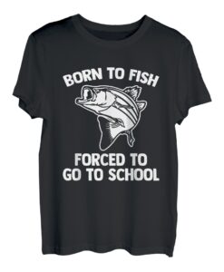 Born To Fish (Forced To Go To School) - Kinder Jungen Angeln T-Shirt