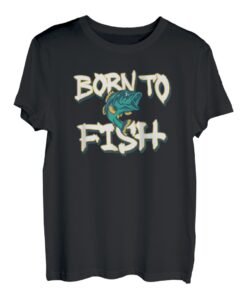 Born to Fish Love Fishing Dad Spruch Slogan T-Shirt
