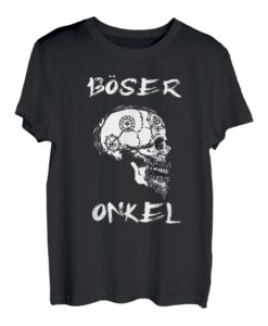 Böser Onkel Wikinger Nodric Skull Papa Opa T-Shirt