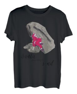 Boulder T-Shirt | Geschenkidee Klettern | Kletternder Santa T-Shirt