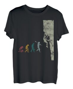 Bouldern Evolution Vintage Bergsteigen Klettern T-Shirt