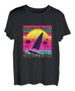 Boulders Beach Retro 80er Jahre Stil Souvenir Strand T-Shirt