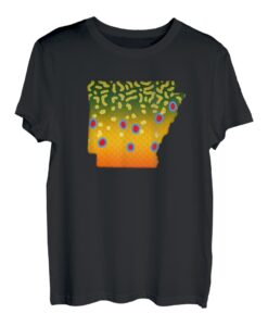 Brook Trout Fish Arkansas Staatskarte Angeln Geschenke T-Shirt