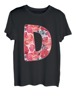 Buchstabe D Alphabet Vorname Konsonant Blume Garten Geschenk T-Shirt