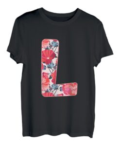 Buchstabe L Alphabet Vorname Konsonant Blume Garten Geschenk T-Shirt
