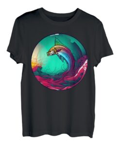 Bunte Natur mit einem Fisch T-Shirt
