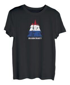 Bushcraft Niederlande mit Flagge der Niederlande Survival T-Shirt