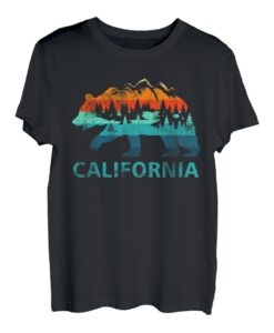 California Bear Vintage Retro Natur Wandern Souvenir T-Shirt
