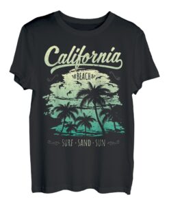 California Shirt CA Retro 70er Jahre Vintage Skyline Surf Tee T-Shirt