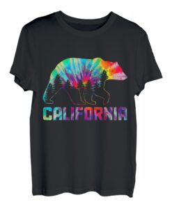 California Tie Dye Bear Pride Outdoor Vintage Cali T-Shirt