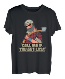 Call me if you get lost - Männlicher Holzfäller mit Bart T-Shirt