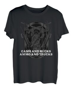Camo and Bucks Munition und LKWs Suchende Tiere Jagd T-Shirt