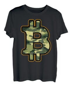 Camouflage-Bitcoin-Logo für alle, die gerne Camo tragen T-Shirt