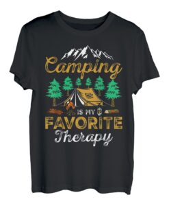 Camping Is My Favorite Therapy Outdoor-Aktivitäten Camper T-Shirt