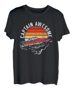 Captain Awesome Boat Vintage Retro Jacke T-Shirt