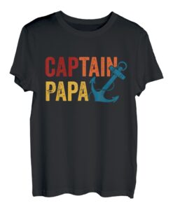 Captain Papa Ponton, Geschenk für See, Angeln, Bootfahren, Vintage T-Shirt
