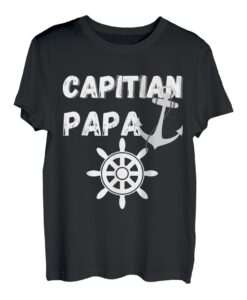 Captain Papa Sailor Fishing Bootfahren T-Shirt