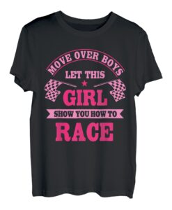 Car Racing Karierte Flagge Automobile Female Motor Racer T-Shirt