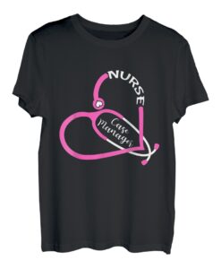 Case Manager Krankenschwester Stethoskop Herz Liebe RN Krankenschwester T-Shirt