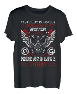 Chopper Cruiser Motorrad Ride & Live Today Biker T-Shirt