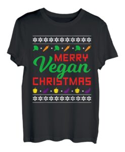 Christmas Vegan Veganer Xmas Santa Weihnachtsmann Geschenk T-Shirt