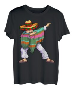 Cinco De Mayo Lustiger Dabbing Poncho Sombrero Mexikaner Dab T-Shirt