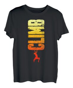 Climb Rock Climbing Bouldern Vintage Vertikal Kletterer Junge T-Shirt