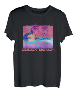 Cocoa Beach Retro 80er Jahre Vaporwave Strand Urlaub T-Shirt