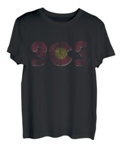 Colorado Flag 303 Denver Boulder Lakewood Aurora Herren Damen T-Shirt