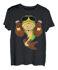 Coole Fische mit zwei Bieren, Angeln und Bierliebhaber T-Shirt