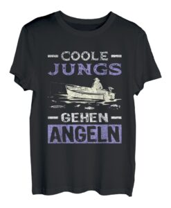 Coole Jungs gehen Angeln lustiges Fische Sportfischer Angler T-Shirt