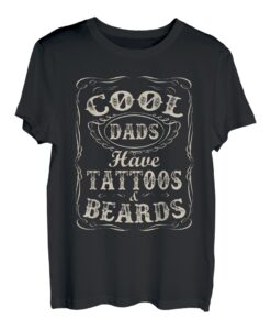 Coole Vintage Dads Have Tattoos And Beards Lustiger Vatertag T-Hapfox