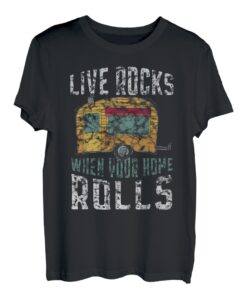 Cooles Camping Fun T-Shirt - Life rocks Wohnwagen Zelt Reise T-Shirt