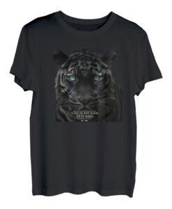 Cooles schwarzes Tigerkopf-Design mit farbenfrohem und stilvollem Illust T-Shirt