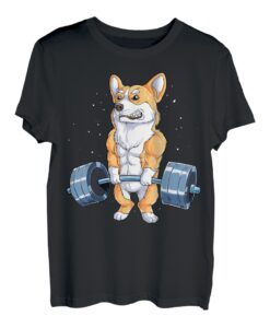 Corgi Gewichtheben, lustiges Kreuzheben, für Herren, Fitness, Fitnessstudio, Workout T-Shirt