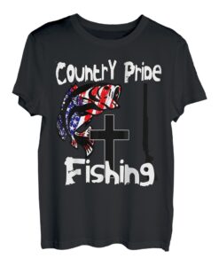 Country Pride God Guns and Fishing Christliches Kreuz Jesus T-Shirt