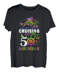 Cruising Into My 50th Birthday Mardi Gras lustiges Geschenk für Frauen T-Shirt
