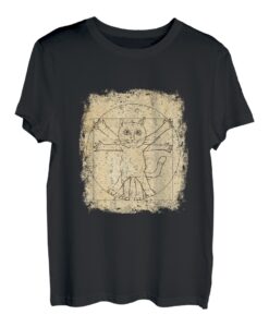 Da Vinci Katze Katzenbesitzer Leonardo Kunst Künstler T-Shirt