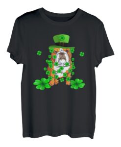 Dabbing Englische Bulldogge St. Patrick's Day T-Shirt