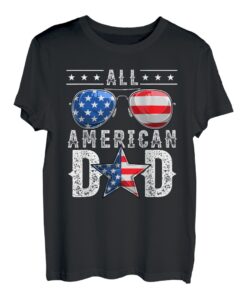 Dad A Real American Hero USA Flagge 4. Juli Amerika Vater T-Shirt